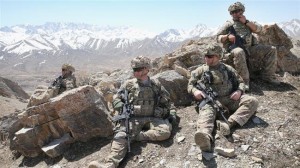 A file photo of American soldiers at an unknown location in Afghanistan.
