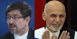 Abdul Ali Mohammadi (left) and Ashraf Ghani (right)